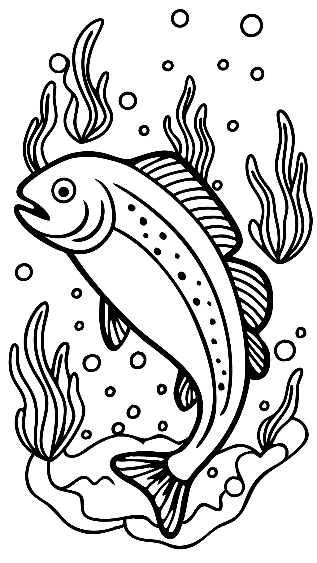 trout coloring page